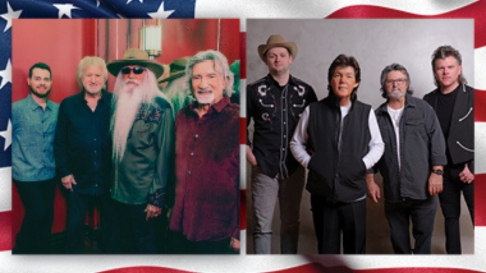 Shenandoah & Oak Ridge Boys with American Flag Border