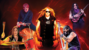 Twisted Sister Featuring Sebastian Bach with flaming background