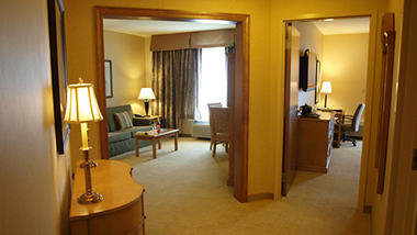 Inn at Charles Town Executive Suite two rooms doorways