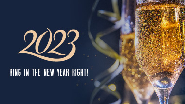 New Year's Eve image with champagne glasses.
