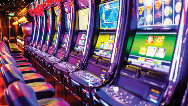 bank of slot machines