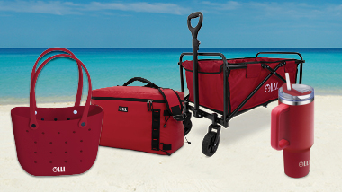 Gift images on a beach