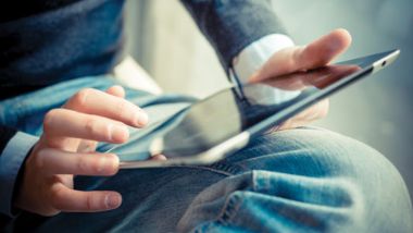 Person using tablet